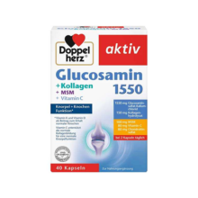 کپسول گلوکوزامین 1550 و کلاژن دوپل هرز 40 عدد | Doppelherz Glucosamin 1550 + Collagen + MSM