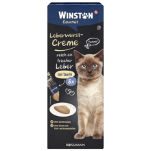 بستنی گربه دلوکس وینستون با طعم سوسیس جگر Winston Deluxe Leberwurst-Creme بسته 8 عددی