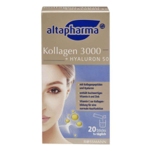 ساشه پودر کلاژن 3000 و هیالورون آلتافارما بسته 20 عددی | Altapharma Collagen 300 + Hyaluron