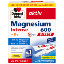 مکمل منیزیم 600 اینتنس دوپل‌هِرز Doppelherz Magnesium Intense 600 + Vitamin D3